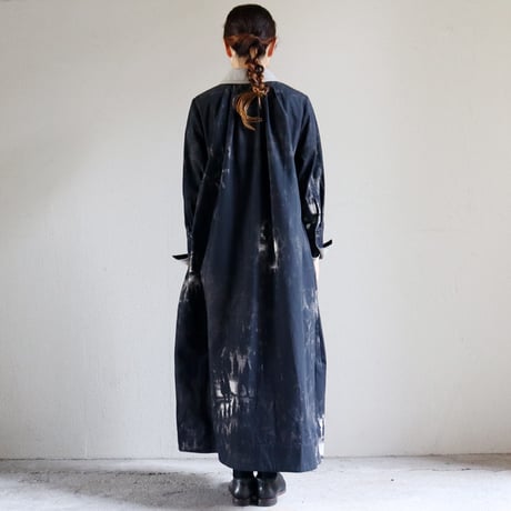 ASEEDONCLOUD アシードンクラウド　Fog forest denim Tea garden gown #black 【送料無料】