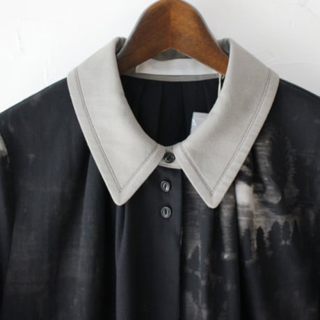 ASEEDONCLOUD アシードンクラウド　Fog forest denim Tea garden gown #black 【送料無料】