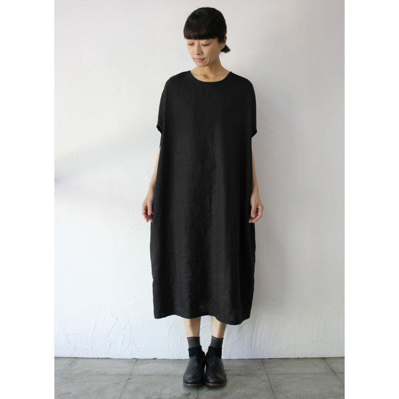 トラバイユマニュアル フレンチ リネン シェル ワンピース TRAVAIL MANUEL トラバイユマニュアル フレンチリネンシェル