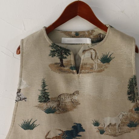 ASEEDONCLOUD アシードンクラウド  Constellatoin cloth Hiraeth waistcoat #beige 【送料無料】