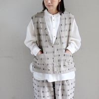 ARTE POVERA アルテポーヴェラ　インドジャガードVベスト　#サンドベージュ、ブラック