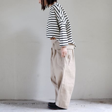 ASEEDONCLOUD アシードンクラウド　P.E DENIM trousers #sand beige　【送料無料】