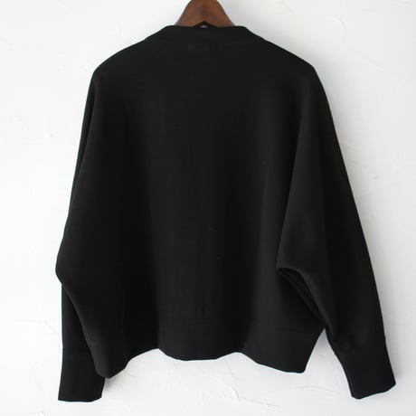 TRAVAIL MANUEL トラバイユマニュアル　リブニットドルマンショートカーデ　#ブラック、グレー