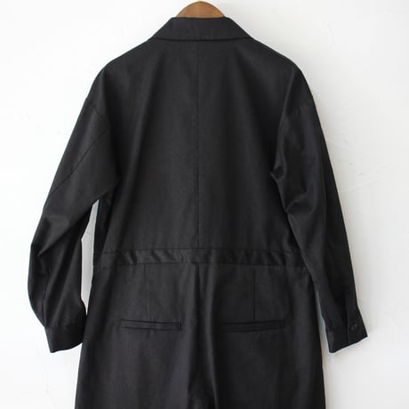 atelier naruse アトリエナルセ　コットンカシュクールジャンプスーツ　cotton cache-coeur jumpsuit　#ベイジュ、ブラック