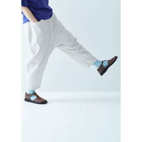 atelier naruse アトリエナルセ　コットン"herringborn"ミドルソックス　#ブルー、イエロー、ピンク