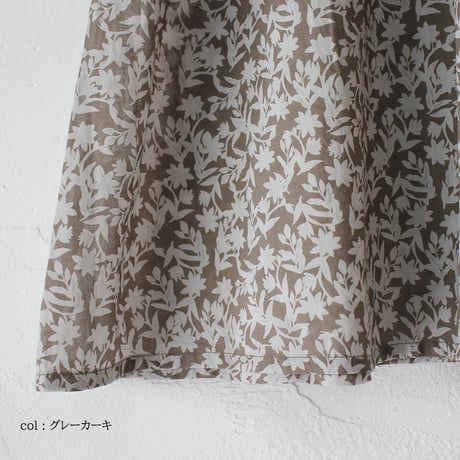 soil ソイル　80s VOILE TWO TONE FLOWER PRINT FRILL COLLAR FRENCH/SL SHIRT 【送料無料】