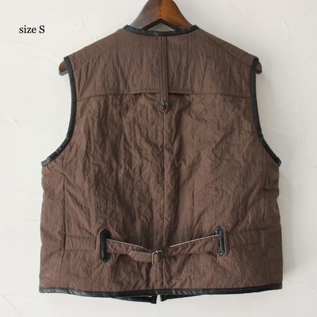 ASEEDONCLOUD アシードンクラウド　Map quilt print Reversible uniform vest #off white 【送料無料】