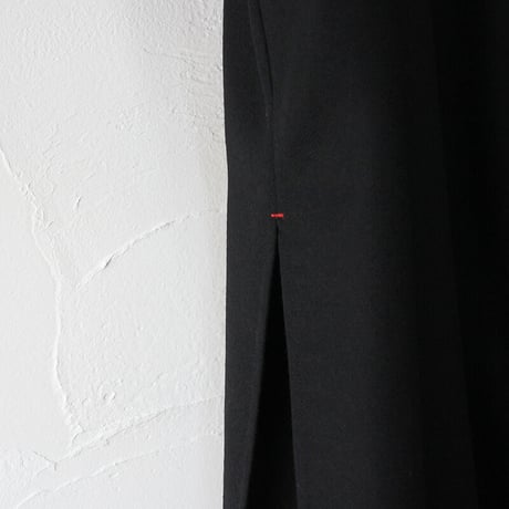 atelier naruse アトリエナルセ　wool saxony long shirt　ウールサキソニーロングシャツ　#グレイ、ブラック　【送料無料】