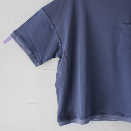 amne アンヌ TWISTED JERSEY half sleeve bottie #ブラック、ブルー