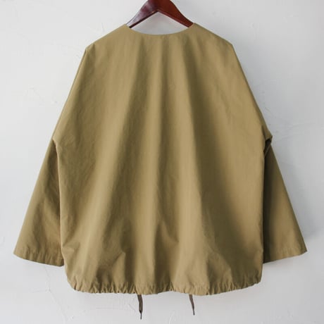 **再入荷** TRAVAIL MANUEL トラバイユマニュアル　T/Cバイオウェザーノーカラーブルゾン　#ブラック、カーキ