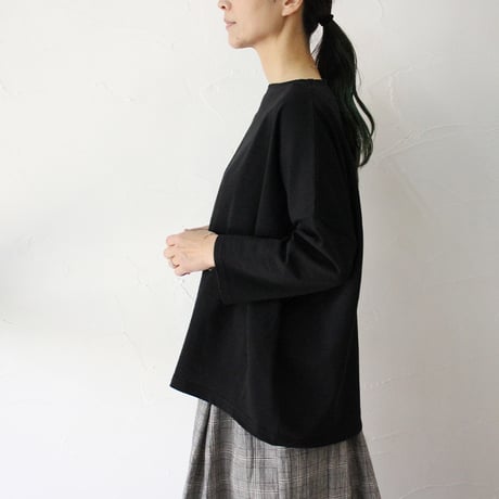 **またまたまた再入荷**LinenYa リネンヤ　デラヴェ長袖Tシャツ　#ブラック、ブルー　【送料無料】