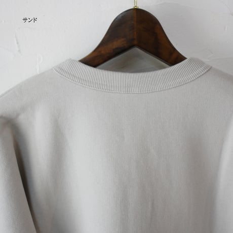 TRAVAIL MANUEL トラバイユマニュアル ヴィンテージ裏毛プルオーバー　#ヘザーグレー、チャコールグレー、サンド　【送料無料】