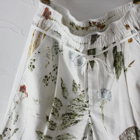 ASEEDONCLOUD アシードンクラウド plant memories print shokuonshitsu short trousers