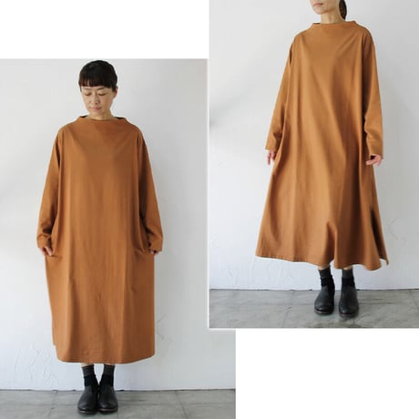 amne アンヌ　Jersey bottle dress #natural,umber,chocolate 【送料無料】