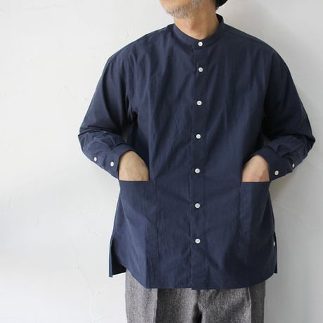 amne アンヌ CHAMBRAY covered shirts シャンブレーカバーシャツ　#INK　【送料無料】
