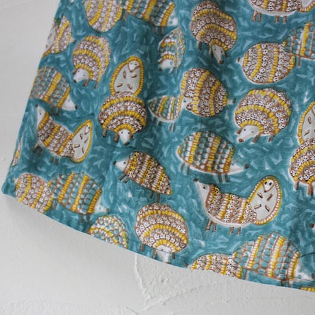 LILOU+LILY　Hedgehog  Tuck Skirt　ハリネズミタックスカート　#グレー、グリーン、パープル