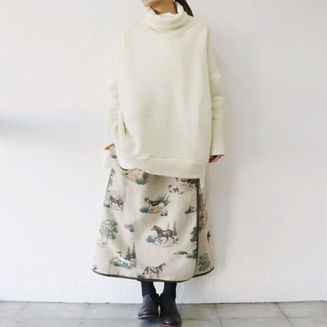 **再入荷** Linenya リネンヤ　ボリュームネックプルオーバー　#アイボリー　【送料無料】