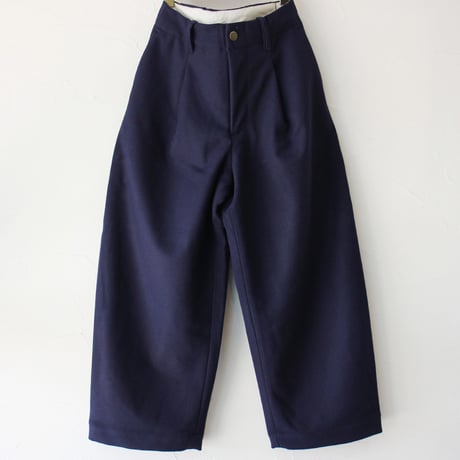 ASEEDONCLOUD アシードンクラウド Melton denim HandWerker wide trousers メルトンデニムワイドトラウザー #ブルー
