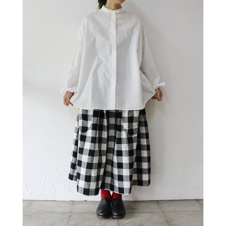 CAERULA カエルラ　ブロードBIGドレスシャツ　#ホワイト、ブラック