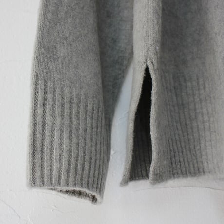 homspun ホームスパン　縮絨起毛ウールショートカーデ　#TOPグレー、ブラック