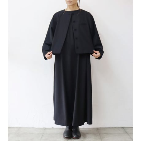 **再入荷** Linenya リネンヤ　ウールジャケット　#ブラック　【送料無料】