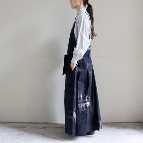 ASEEDONCLOUD アシードンクラウド　Fog forest denim Sankayo apron dress #black