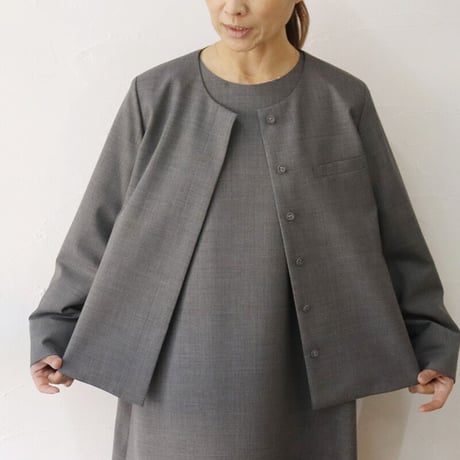 **2026年度分到着** atelier naruse アトリエナルセ　formal set-up no collar jacket　フォーマルセットアップノーカラージャケット