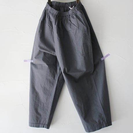 **再入荷**　homspun ホームスパン　バルキーシーチング薄手ギャザーパンツ　#ブルー、グレー、ピンク