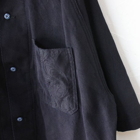 FUNSET OF ART ファンセットオブアート IDGカルゼ半袖カバーシャツ　#インディゴ