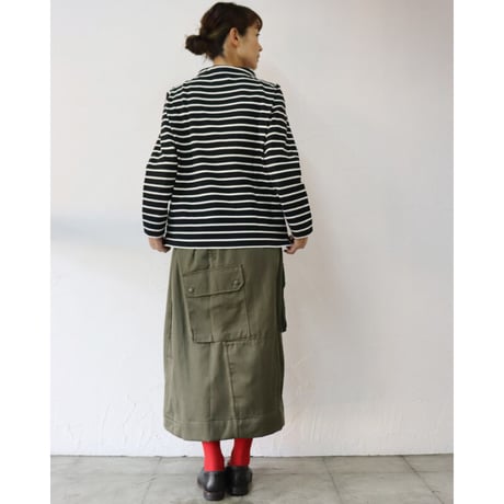 ARTE POVERA アルテポーヴェラ　フランスカーゴパンツ RE-スカート ＃オリーブMIX