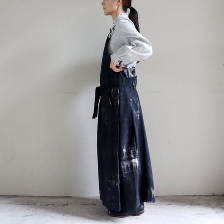 ASEEDONCLOUD アシードンクラウド　Fog forest denim Sankayo apron dress #black