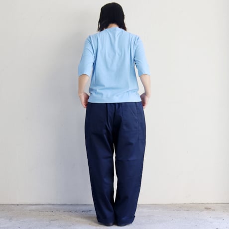 **2025秋冬分到着** homspun ホームスパン　高密度ウエポン紐付ギャザーパンツ