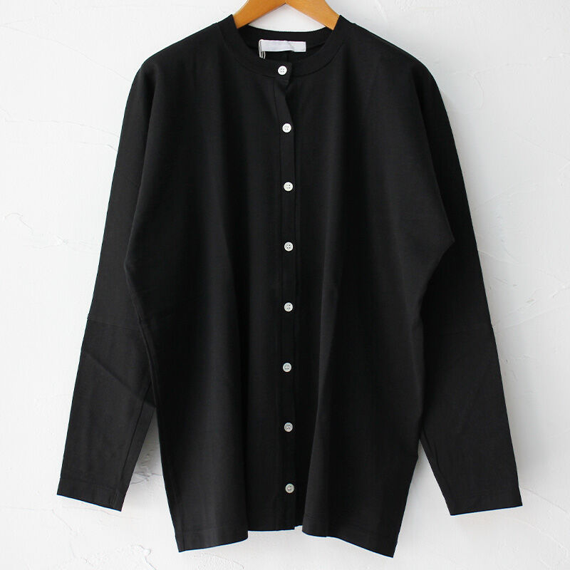 homspun ホームスパン 60/2天竺カーディガン #ブラック【送料 homspun ホームスパン 60/2天竺カーディガン #ブラック【送料