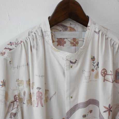 ASEEDONCLOUD アシードンクラウド　Shepherd diary cloth Kigansai shirt #off white 【送料無料】