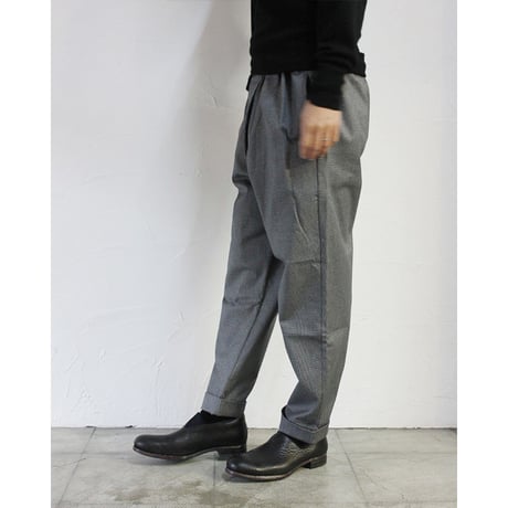 **ライトブラウン再入荷**TRAVAIL MANUEL トラバイユマニュアル　グレンチェックノームパンツ　♯グレー、ライトブラウン　【送料無料】