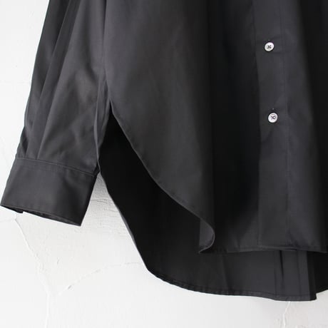amne アンヌ　ドライピマクラシックシャツ　#ブラック　【送料無料】