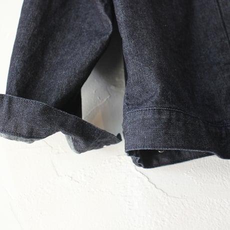 sasanqua by trees サザンカバイツリーズ　10ozツイルデニムスタンドカラーセカンドジャケット