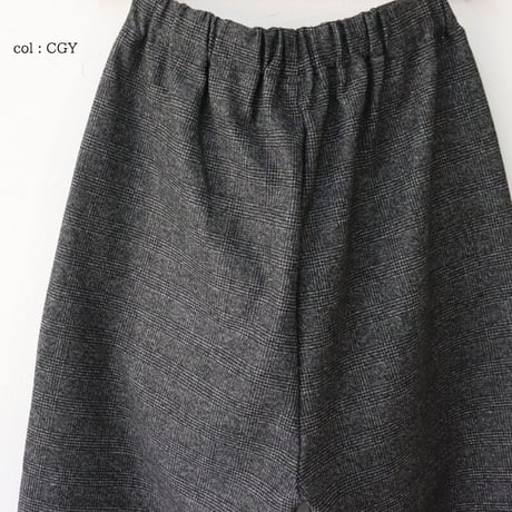 **サイズ欠け分再入荷**TRAVAIL MANUEL トラバイユマニュアル　杢グレンチェックポーラパンツ　#MGY,CGY,NVY