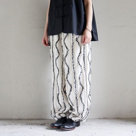 ASEEDONCLOUD アシードンクラウド　Festival cloth Kafusho trousers ＃off white　【送料無料】