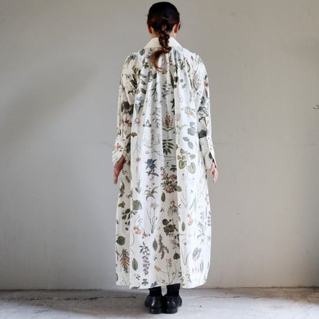 ASEEDONCLOUD アシードンクラウド　Tea garden flower print Tea garden gown #off white 【送料無料】