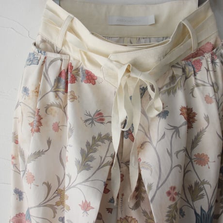 ASEEDONCLOUD アシードンクラウド　Antique flower print Memento culottes #ナチュラル　【送料無料】