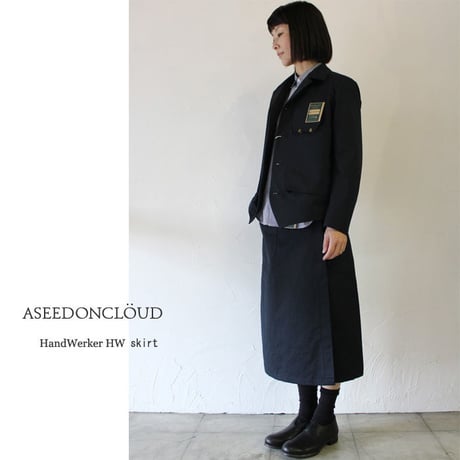 **再入荷**ASEEDONCLOUD アシードンクラウド　handwerker ハンドベーカー　HWスカート　♯チャコール　【送料無料】