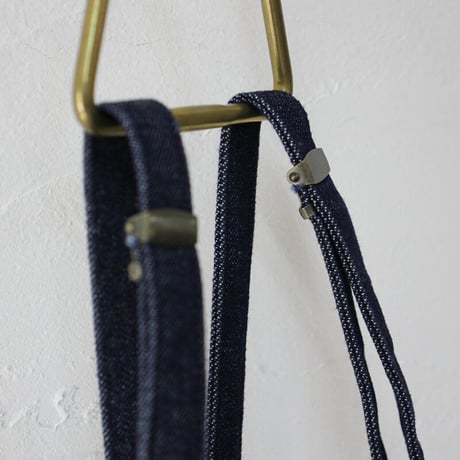 atelier naruse アトリエナルセ cotton denim salopette pants デニムサロペット #indigo 【送料無料】