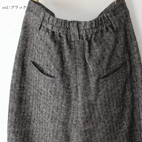 atelier naruse アトリエナルセ　シェットランドウールリネンタックワイドパンツ shetland wool linen tuck wide pants