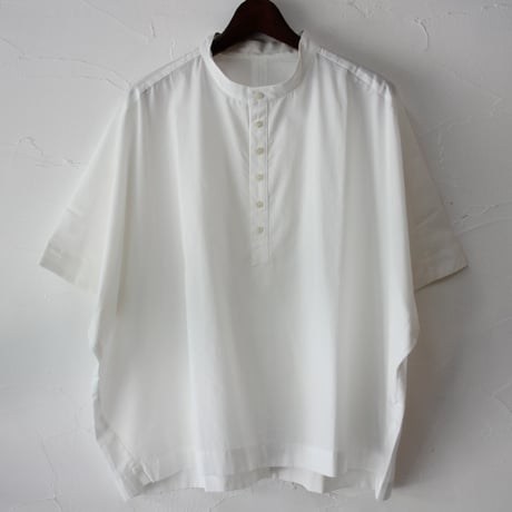**またまた再入荷** LinenYa リネンヤ　ギザコットンｘスーピマコットンヘンリーネックブラウス