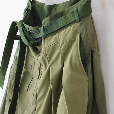 ARTE POVERA アルテポーヴェラ RE-ARMEEシャツMIXアシンメトリースカート　#オリーブMIX　【送料無料】