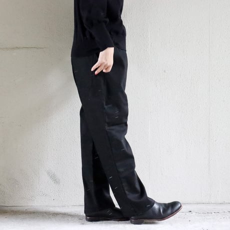 TRAVAIL MANUEL トラバイユマニュアル ヴィンテージピケユニティパンツ　#オフ白、ブラック