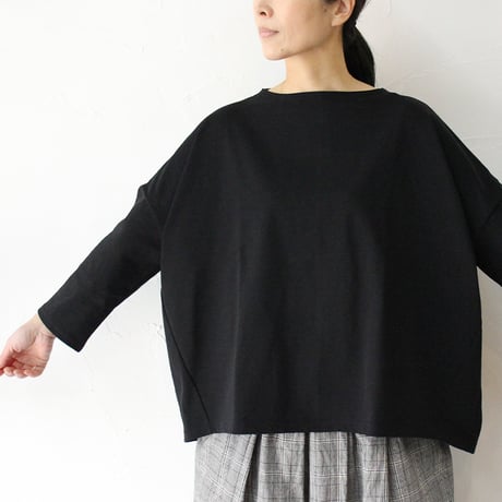**またまたまた再入荷**LinenYa リネンヤ　デラヴェ長袖Tシャツ　#ブラック、ブルー　【送料無料】