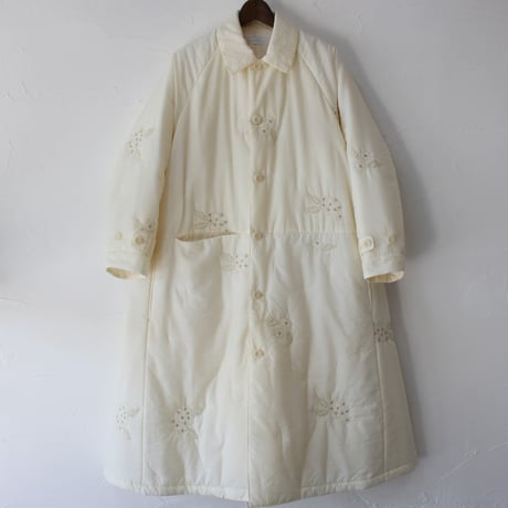 ASEEDONCLOUD アシードンクラウド　Sankayo embroidery quilt Laboratory coat #Ivory  【送料無料】