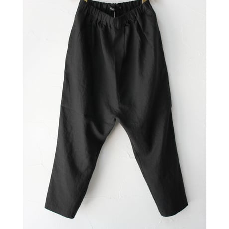 TRAVAIL MANUEL リネンポプリンサドルパンツ　#ブラック、ネイビー、グレー　【送料無料】
